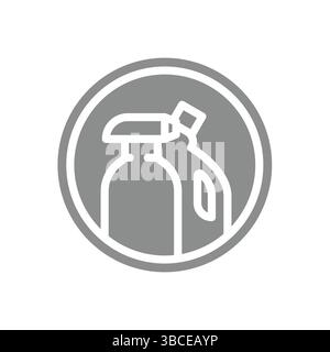 Plastics waste sorting label. Plastic detergent bottle garbage sign vector icon. Illustration de Vecteur