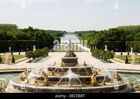 Versailles, France. 19 mai 2025. Jardins du Château de Versailles près de Paris, le 19 mai, photo Jeannes Accorsini/Pool/ABACAPRESS.COM crédit : presse Abaca/Alamy Live News Banque D'Images