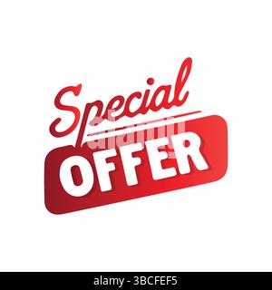 Modèle de conception vectorielle d'offre spéciale. Étiquette de vente de bannière. Étiquette de remise d'offre spéciale du marché Illustration de Vecteur