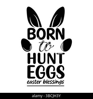 Joyeuses Pâques né à chasser des œufs avec des œufs colorés, apportant lumière, amour et couleur à vos moments de Pâques Illustration de Vecteur