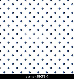 Motif à pois bleus : éléments de conception classiques et modernes, fond blanc avec pois bleus : textures et graphiques polyvalents, Polka bleu et blanc sans couture. Illustration de Vecteur