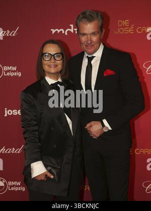 L'actrice autrichienne Jenny Juergens et l'acteur allemand John Juergens au 29e Gala Jose Carreras 2023 le 14/12/2023 à Media City Leipzig, actre autrichien Banque D'Images