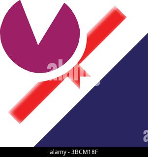 Design moderne, stylisé C, logo géométrique Illustration de Vecteur