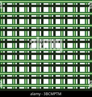 Motif en treillis écossais vert foncé – grille inspirée de l'écossais Illustration de Vecteur