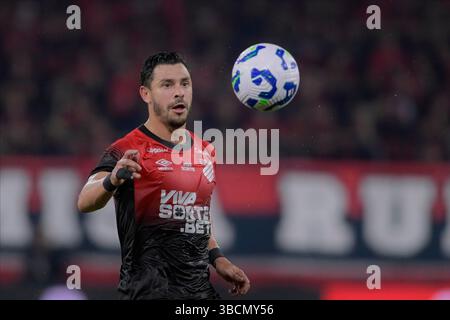 Curitiba, Brésil. 20 mai 2025. Giuliano pendant Athletico et brusque. Match valable pour la 3ème phase de la Copa do Brasil 2025. Stade Mario Celso Petraglia à Curitiba, Paraná. Crédit : Reinaldo Reginato/FotoArena/Alamy Live News Banque D'Images
