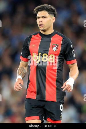20 mai 2025 ; Etihad Stadium, Manchester, Angleterre ; premier League Football, Manchester City contre Bournemouth ; Evanilson de Bournemouth Banque D'Images