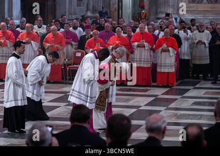 Rome, Italie. 20 mai 2025. Le pape Léon XIV visite la basilique de Paul hors les murs à Rome crédit : SOPA images Limited/Alamy Live News Banque D'Images