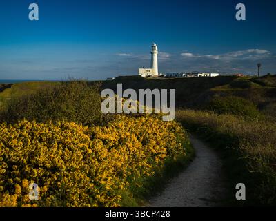 Bridlington, Royaume-Uni, 13 avril 2025, phare de Flamborough Head Banque D'Images