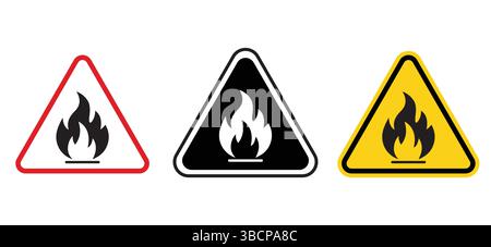 Collection d'icônes de feu. Symbole de flamme de feu. Icône de feu de flamme de concept. Logotype silhouette de feu de joie. Symboles flammes à plat. Illustration de Vecteur