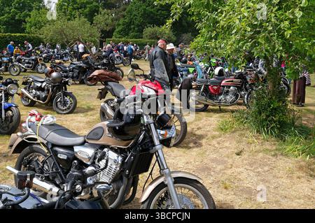 salon de moto classique, lodge stody, nord de norfolk, angleterre Banque D'Images