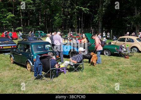 exposition de voitures anciennes, pavillon stody, nord de norfolk, angleterre Banque D'Images