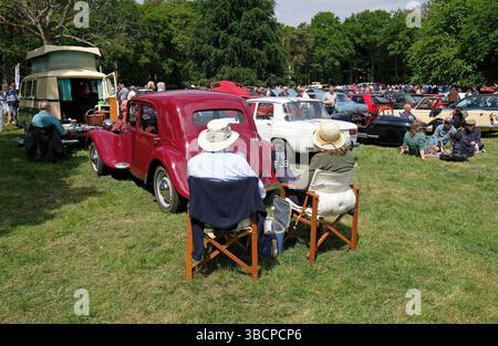 exposition de voitures anciennes, pavillon stody, nord de norfolk, angleterre Banque D'Images