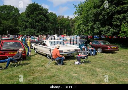 exposition de voitures anciennes, pavillon stody, nord de norfolk, angleterre Banque D'Images