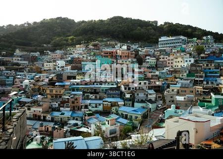 Busan, Corée du Sud. Le village culturel coloré de Gamcheon Banque D'Images