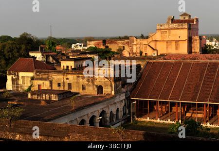 Asie,Inde du Sud ,Tamil Nadu,Tanjore,le Palais Royal/Tanjore (Thanjavur) Royal Palace,Tamil Nadu,South India,Asia. Le palais de Thanjavur Maratha comple Banque D'Images