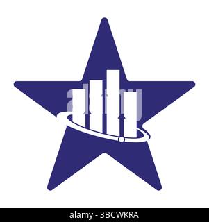 Modèle de conception de logo vectoriel Planet Stats. Concept de conception de logo World Finance. Logo World STATS. Illustration de Vecteur