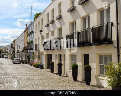 Maisons à Eaton Mews South, Belgravia, SW1, Londres, Royaume-Uni Banque D'Images