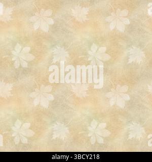 Modèle sans couture avec fond d'art aquarelle et silhouettes légères de feuilles. Style vintage. Illustration d'aquarelle dessinée à la main. Texture pour Banque D'Images