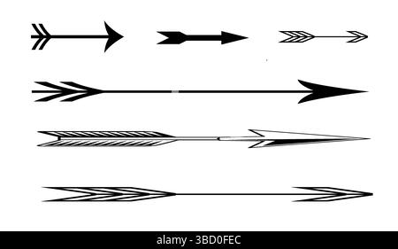 Jeu de flèches vectorielles - Collection de pointeurs directionnels Illustration de Vecteur