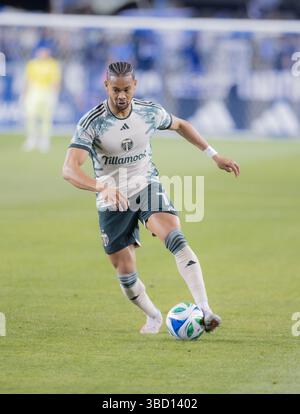 San Jose, Californie, États-Unis. 20 mai 2025. Ariel Lassiter #7 du Portland Timbers FC dribble la balle lors de la manche du 16 match de l'US Open Cup entre Portland Timbers FC et San Jose Earthquakes au PayPal Park. Le 20 mai 2025 à San Jose, Californie. (Crédit image : © Ismael Sanchez Garcia/eyepix via ZUMA Press Wire) USAGE ÉDITORIAL SEULEMENT ! Non destiné à UN USAGE commercial ! Banque D'Images