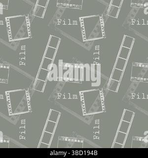 Motif grunge vintage avec impression de cadre de film. Illustration vectorielle Illustration de Vecteur