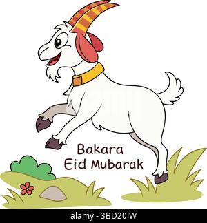 Eid ul Adha 2025 Vector Graphics - Festival islamique Bakra Eid Moubarak éléments de conception vectorielle et illustration vectorielle chèvre / mouton Illustration de Vecteur