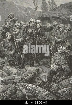 Le matin après la défense de Rorke's Drift, Zululand, 1879 Banque D'Images