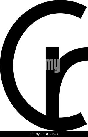 Brésilien Cruzeiro symbole de devise signe élément de l'argent icône couleur noire illustration vectorielle image plat style simple Illustration de Vecteur