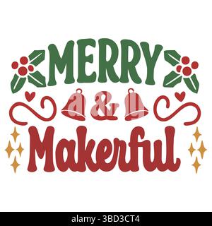 'Festive Christmas Clipart Set - Père Noël, arbre, cadeaux, icônes, ornements, éléments de vacances dessinés à la main' Illustration de Vecteur