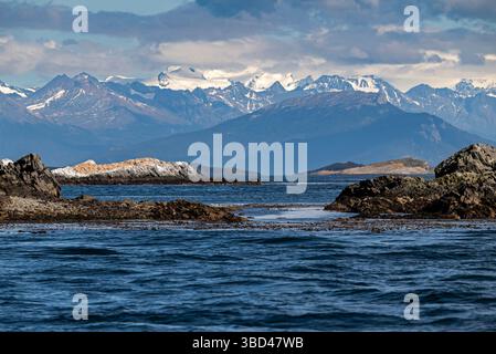 Terre des îles de feu. Beagle Channel. Ushuaia. La fin du monde. Argentine du Sud Banque D'Images