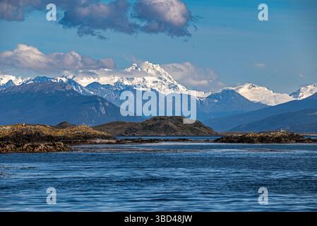 Terre des îles de feu. Beagle Channel. Ushuaia. La fin du monde. Argentine du Sud Banque D'Images