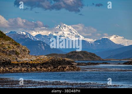 Terre des îles de feu. Beagle Channel. Ushuaia. La fin du monde. Argentine du Sud Banque D'Images
