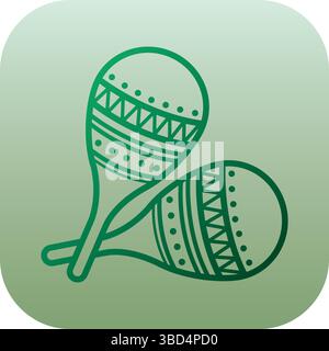 Icône maracas traditionnelle. Vecteur Illustration de Vecteur