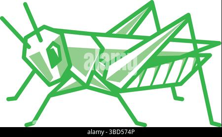 Illustration de la conception de polygone de trémie d'herbe verte Illustration de Vecteur