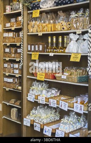Boutique de bonbons, magasin de bonbons vendant des spécialités belges et des bonbons typiques de Gand dans la ville de Gand, Flandre orientale, Belgique Banque D'Images