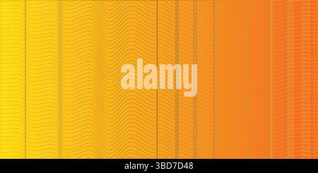 Dégradé vertical jaune à orange avec motif numérique répétitif pour une chaleur abstraite Illustration de Vecteur