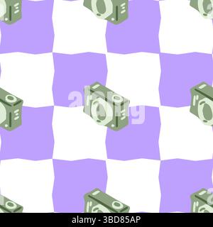 Design de motif sans couture pour appareil photo rétro Illustration de Vecteur