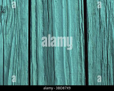 Fond de planches en bois rustique turquoise Banque D'Images