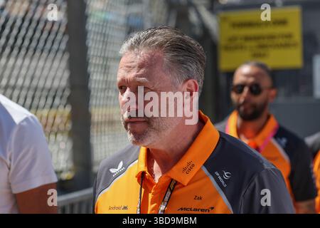 Monaco, 23 mai 2025. Formule 1 Tag Heuer Grand Prix de Monaco 2025. Photo : Zak Brown, président-directeur général de l'écurie McLaren Formula 1 © Piotr Zajac/Alamy Live News Banque D'Images