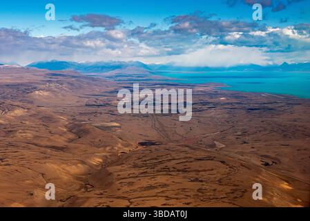 Vol de Ushuaia à El Calafate. Patagonie, Argentine Banque D'Images