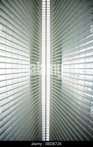 Beau design pour l'Oculus à New York City qui fait partie du Mémorial de 9/11 et est aussi une gare Banque D'Images