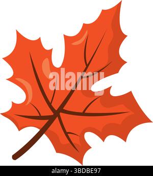 Feuille d'érable dans les tons rouges. Vecteur Illustration de Vecteur