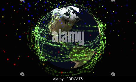 Illustration artistique 3D du globe terrestre Banque D'Images