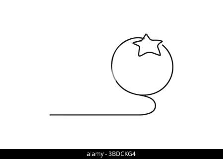 Blueberry fruit continu d'une ligne dessin minimalisme design Illustration de Vecteur