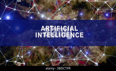 Intelligence artificielle. Étudie le machine learning et ses applications, révolutionnant des domaines allant de la santé aux systèmes autonomes. Banque D'Images