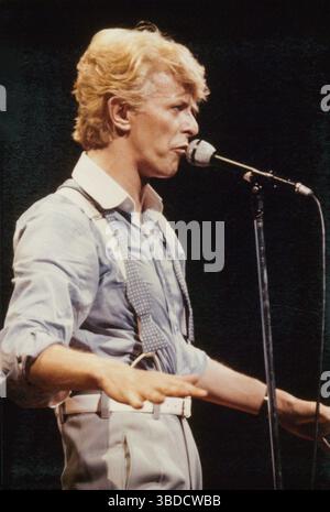 David Bowie au Colisée, Québec, Canada, 11 juillet 1983. Banque D'Images