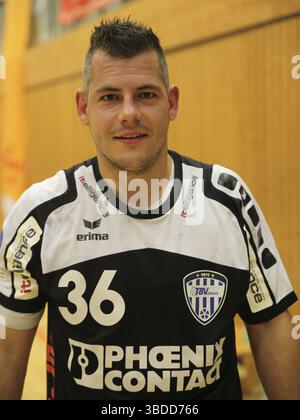 Joueur de handball néerlandais Arjan Haenen TBV Lemgo DHB HBL DKB Handball-Bundesliga saison 2014-15, joueur de handball néerlandais Arjan Haenen TBV Lemgo DHB HBL DKB Banque D'Images
