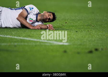 Mehdi Taremi du FC Internazionale semble abattu lors du match de Serie A entre Como 1907 et le FC Internazionale. Banque D'Images