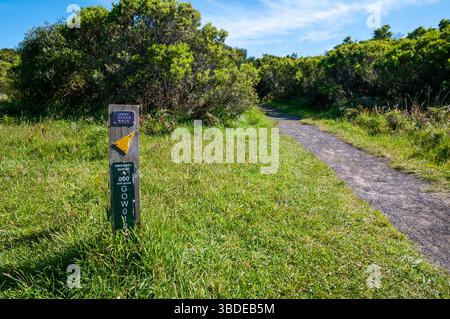 Signal Great Ocean Walk, phare de Cape Otway, Australie Banque D'Images