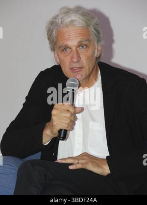 L'acteur Walter Sittler lors d'une table ronde le 4 juillet 2017 à Magdebourg Banque D'Images